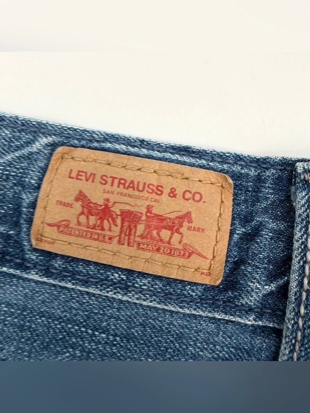 Levi’s Jean Shorts Juniors 3 Blue Denim Roll Cuff Distressed Cotton Denim Boho